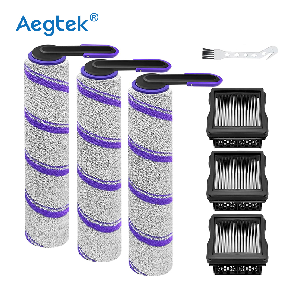 S30 Pro Accessories Replacement Parts Inclue 3 HEPA Filters & 3 Brush Rollers for NARWAL S30 Pro Wet Dry Vacuum Cleaner