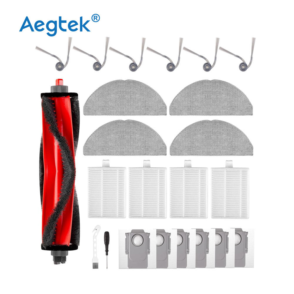Accessories Kit Main Brush Filters Side Brush Mop Cloth for Roborock Q7 M5+ / Q7 L5+ Robot Vacuum
